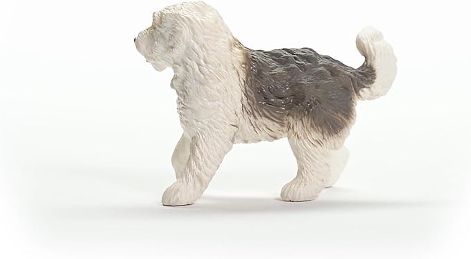 Schleich Farm World New 2024 Farm Animal Toy Old English Sheepdog Dog Figurine - Figurio