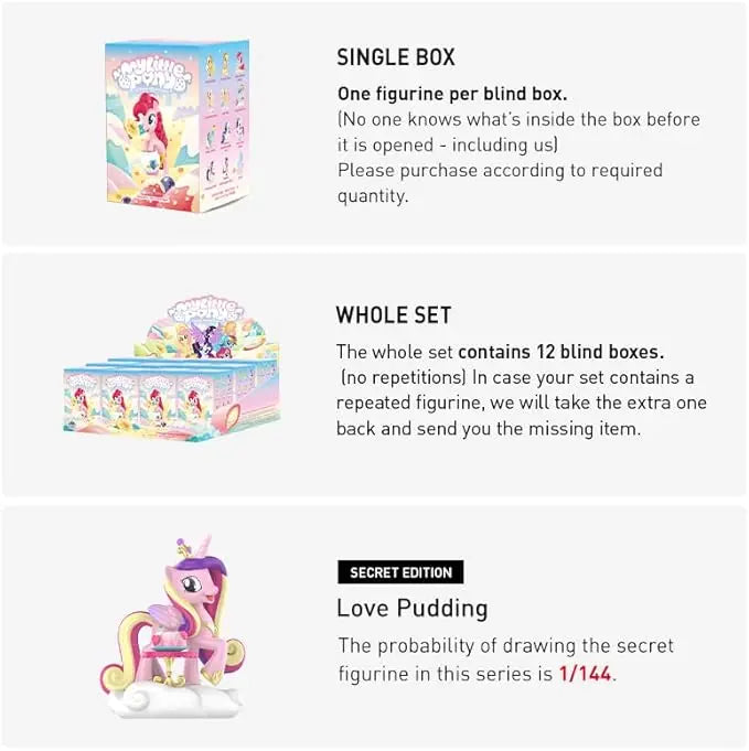 POP MART 12 Boxes Compatible with Hasbro My Little Pony Leisure Afternoon Series Character Popular Collectible Art Toy Hot Toys Cute Figure Creative Gift, for Christmas Birthday Party Holiday - Figurio