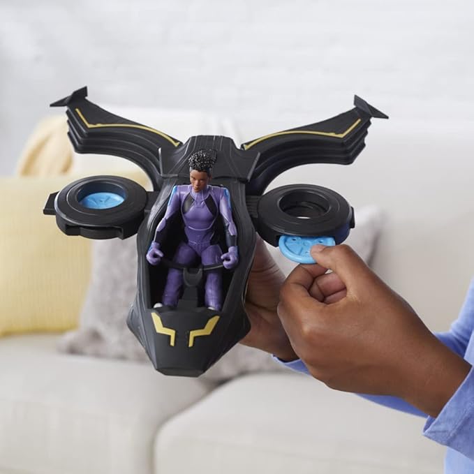 Spider-Man Marvel Studios' Black Panther Wakanda Forever Vibranium Blast Sunbird with 6-Inch Shuri Action Figure, Toy for Kids Ages 4 and Up - Figurio