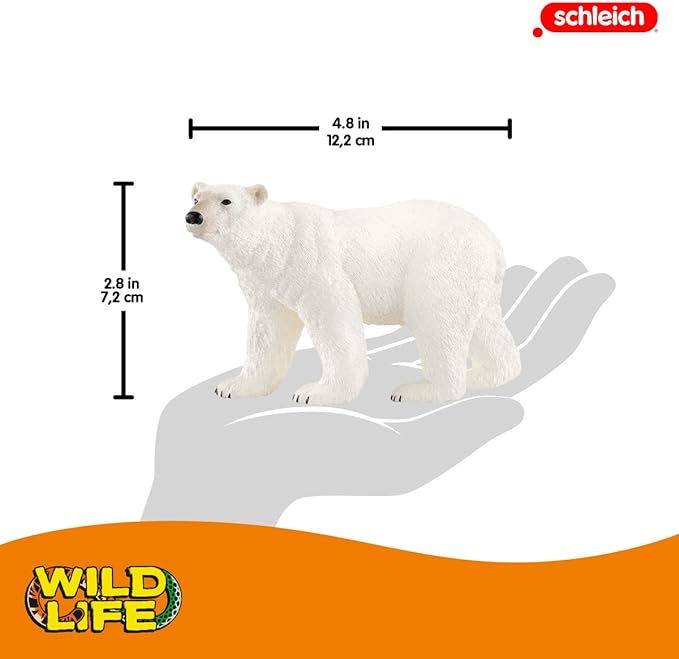 Schleich Wild Life, Animal Figurine, Animal Toys for Boys and Girls 3-8 Years Old, Polar Bear, Ages 3+ - Figurio