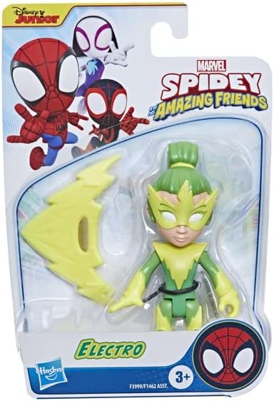 Marvel Spidey & His Amazing Friends Action Figures Superheroes + Villains (Choose Figure) (Electro (4 inch)) - Figurio