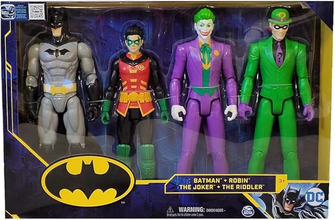 DC Comics Batman 4-Pack Action Figures Batman, Robin, The Joker, The Riddler - Figurio