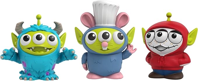 Mattel Pixar Alien Remix Toy Story Aliens Miguel, Sulley & Remy 3-Pack Toys, Movie Character Figures Approx 3-in, Collectors Gift Ages 6 Years & Up - Figurio