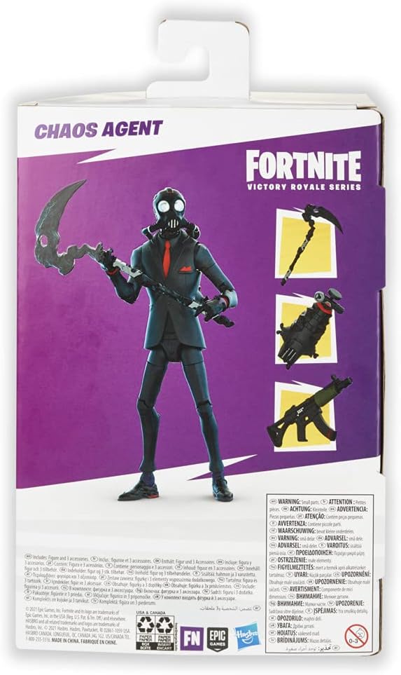 FORTNITE Hasbro Victory Royale Series Chaos Agent Collectible Action Figure with Accessories - Ages 8 and Up,6-inch - Figurio