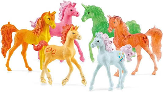 Schleich bayala Unicorn Toys, 6-Piece Collectible Set of Unicorn Figurines, Unicorn Gifts for Girls Ages 5+ - Figurio