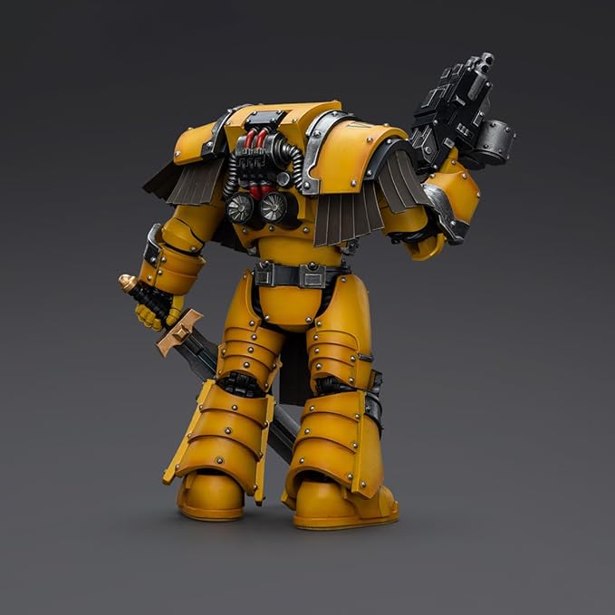 JOYTOY Warhammer 40,000 1/18 Action Figure Imperial Fists Legion Cataphractii Terminator Squad Legion Cataphractii Sergeant with Power Sword Collection Model Birthday Gifts - Figurio