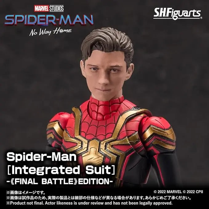 TAMASHII NATIONS - Spider-Man: No Way Home - Spider-Man [Integrated Suit] Final Battle Edition, Bandai Spirits S.H.Figuarts Action Figure - Figurio