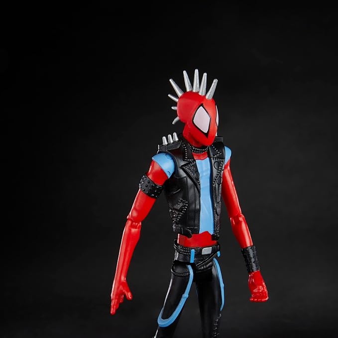 Spider-Man Marvel : Across The Spider-Verse Spider-Punk Toy, 6-Inch-Scale Action Figure with Guitar Accessory, for Kids Ages 4 and Up - Figurio