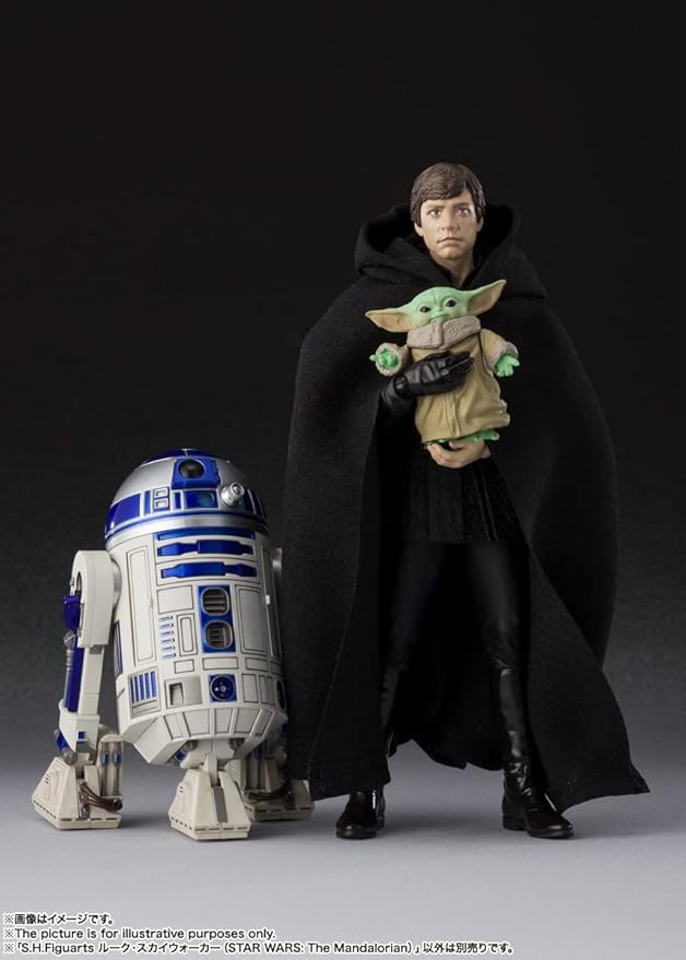 S.H. Figuarts Star Wars The Mandalorian Luke Skywalker Approx. 5.5 inches (140 mm), PVC & ABS Painted Action Figure - Figurio