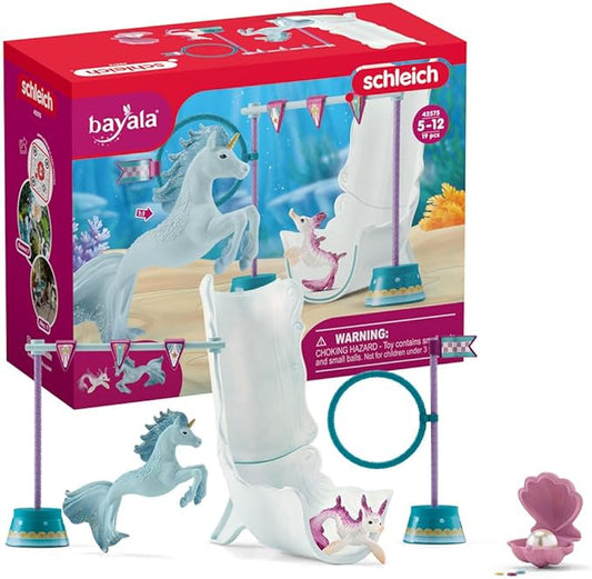 Schleich bayala, Unicorn Gifts for Girls and Boys, Magical Underwater Tournament 18-Piece Set with Mermaid Animal Toys, Ages 5+ - Figurio