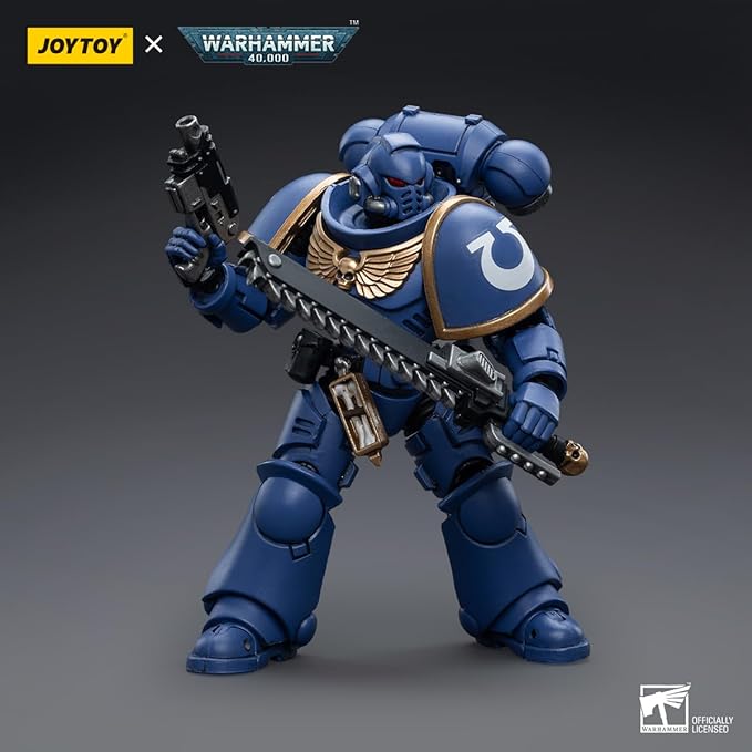 JOYTOY HAPPXYGG Warhammer 40k 1/18 4.7-inch Ultramarines Intercessors action figure model toy series - Figurio