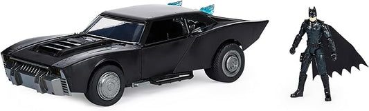 DC Comics, Batman Batmobile with 4” Batman Figure, Lights and Sounds, The Batman Movie Collectible, Kids Toys for Boys and Girls Ages 4 and up - Figurio