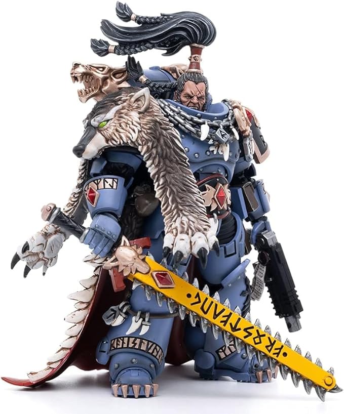 JOYTOY1/18 Warhammer 40,000 Action Figure Space Wolves Ragnar Blackmane Collection Model Birthday Gift - Figurio