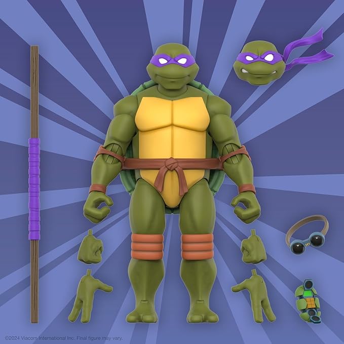 Super7 Teenage Mutant Ninja Turtles ULTIMATES! Wave 12 Bundle - Michelangelo, Leonardo, Donatello and Raphael Action Figure - Figurio