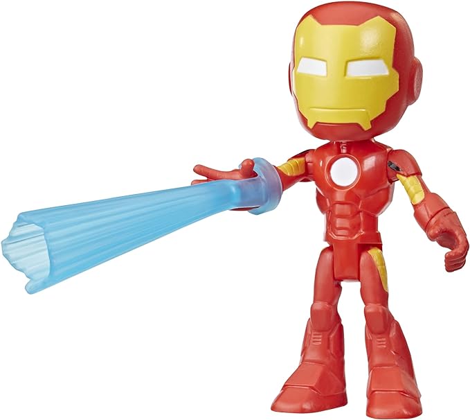 Marvel Spidey and His Amazing Friends Iron Man Action Figure Toy, Preschool Super Hero 4-Inch Scale Figure with Accessory, Kids Ages 3 and Up - Figurio