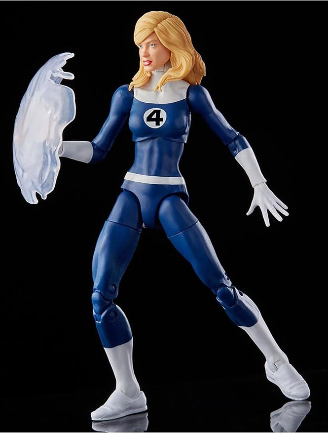 Marvel Legends Series Retro Fantastic Four Marvel's Invisible Woman 6-inch Action Figure Toy, Includes 3 Accessories , Blue - Figurio