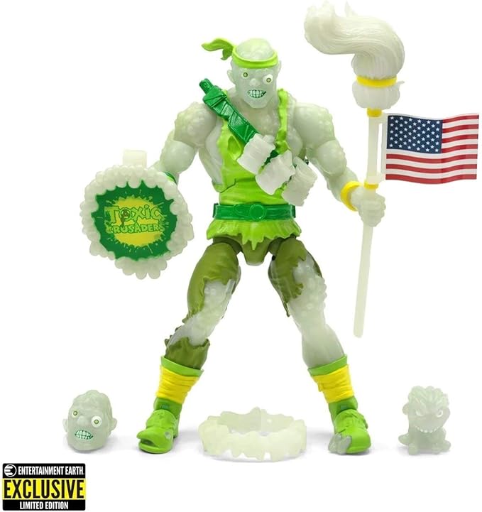 Super7 Toxic Crusaders Glow in The Dark Toxie Deluxe 6-Inch Action Figure - Figurio