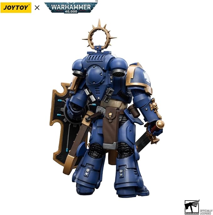 JOYTOY HAPPXYGG Warhammer 40k 1/18 4.7-inch Ultramarines Bladeguard Veteran action figure model toy series - Figurio