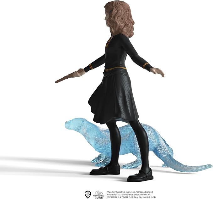 Schleich Wizarding World of Harry Potter 2-Piece Collectible Set with Hermoine and Hermoine's Otter Patronus Figurines - Figurio