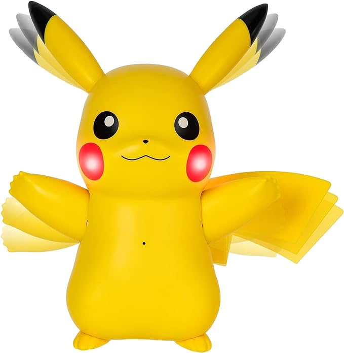 Pokémon Train and Play Deluxe Pikachu - 4.5-Inch Pikachu Figure with Lights, Sounds, and Moving Limbs Plus Interactive Accessories - Figurio