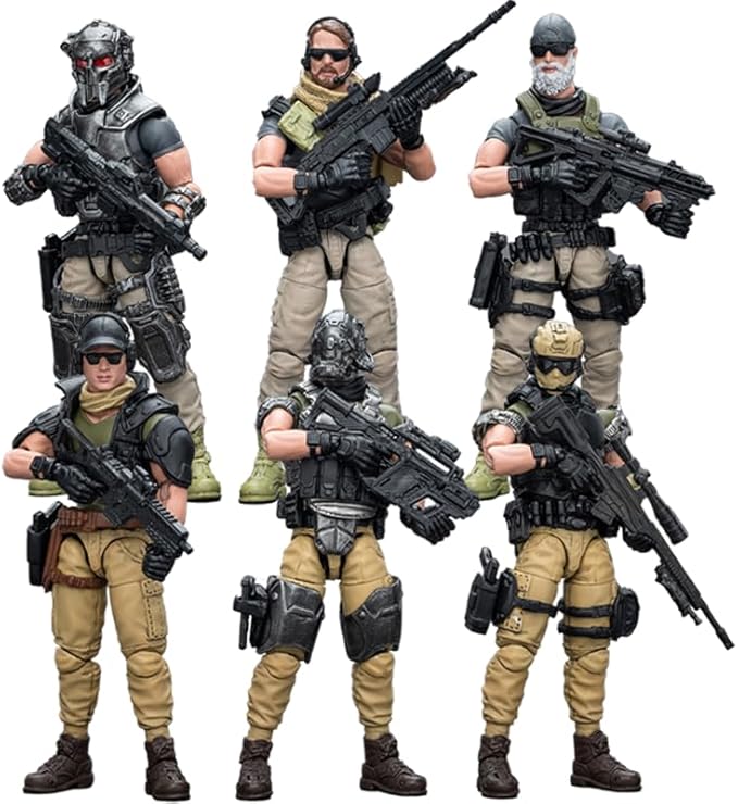 JOYTOY 1/18 Action Figures Sack Kina Mercenaries Militarily Soldiers Collection Models Christmas Birthday Gifts 6PCS - Figurio