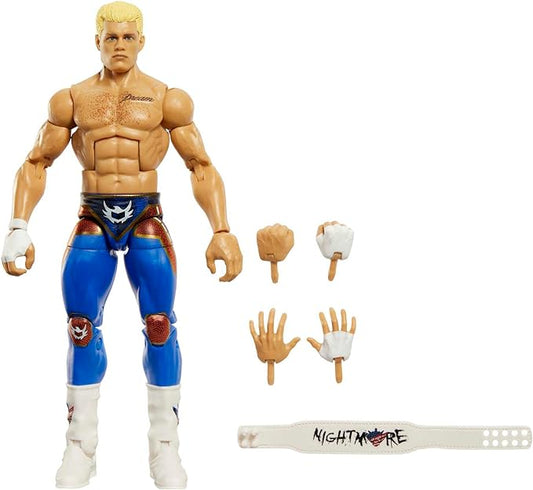 Mattel WWE Cody Rhodes Elite Collection Action Figure, Deluxe Articulation & Life-like Detail with Iconic Accessories, 6-inch - Figurio