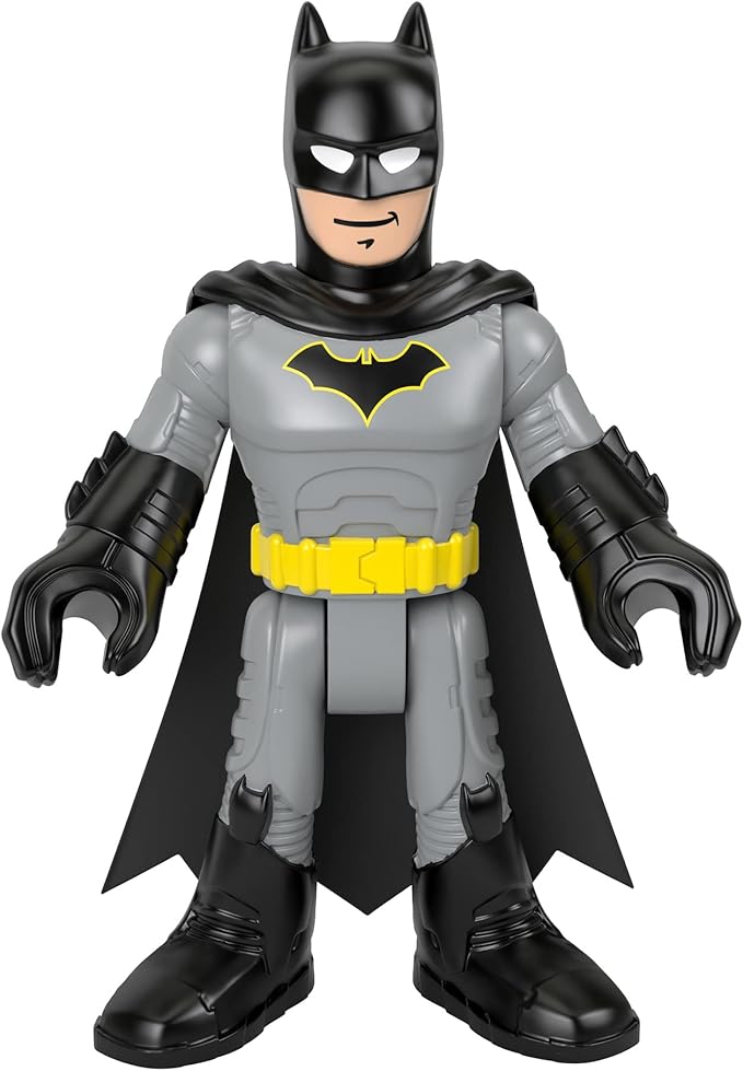 Fisher-Price Imaginext DC Super Friends Preschool Toy Batman XL 10-Inch Poseable Figure, Caped Crusader, for Pretend Play Kids Ages 3+ Years - Figurio