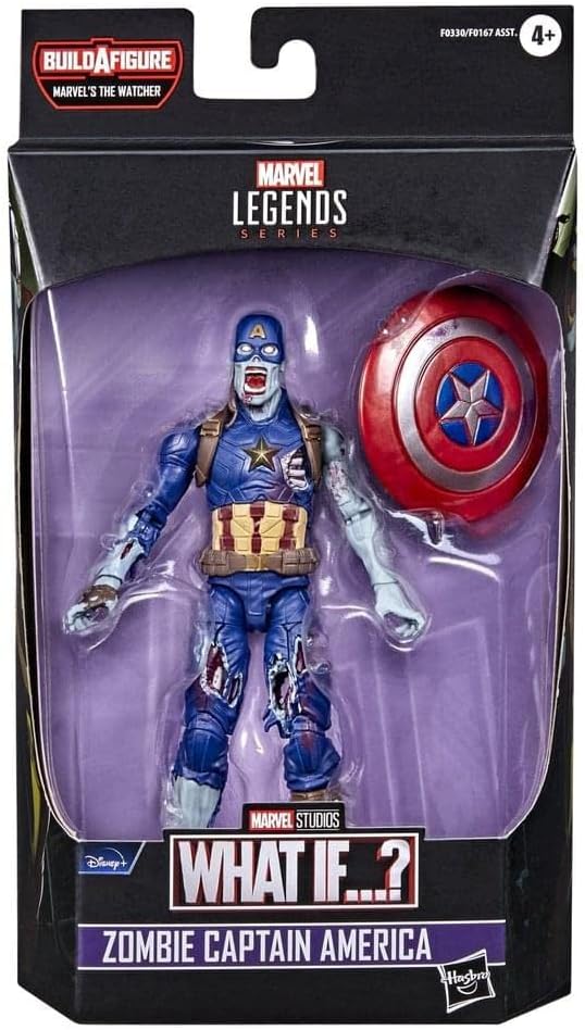 Avengers Marvel Legends Series 6-inch Scale Action Figure Toy Zombie Captain America, Premium Design, 1 Figure, and 1 Accessory - Figurio