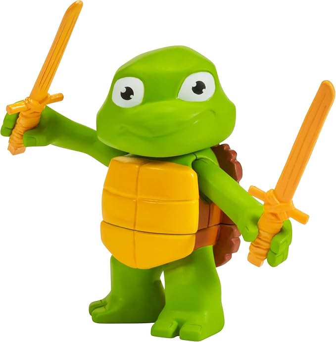 Teenage Mutant Ninja Turtles 83290 Turtle Tots Action Figure 2-Pack Featuring Leonardo and Donatello. Ideal Present for Boys 4 to 7 Years and TMNT Fans - Figurio