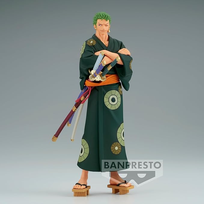 Banpresto - One Piece - Wanokuni Roronoa Zoro (Yukata Ver.), Bandai Spirits DXF ~The Grandline Series~ Figure - Figurio