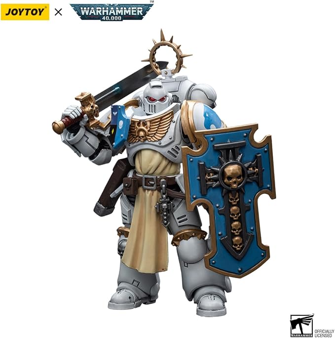 JOYTOY HAPPXYGG Warhammer 40k 1/18 4.7-inch White Consuls Bladeguard Veteran action figure model toy series - Figurio