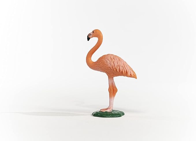 Schleich Wild Life, Bird Animal Toys for Boys and Girls 3 and Above, Pink Flamingo Toy Figurine, Ages 3+ - Figurio