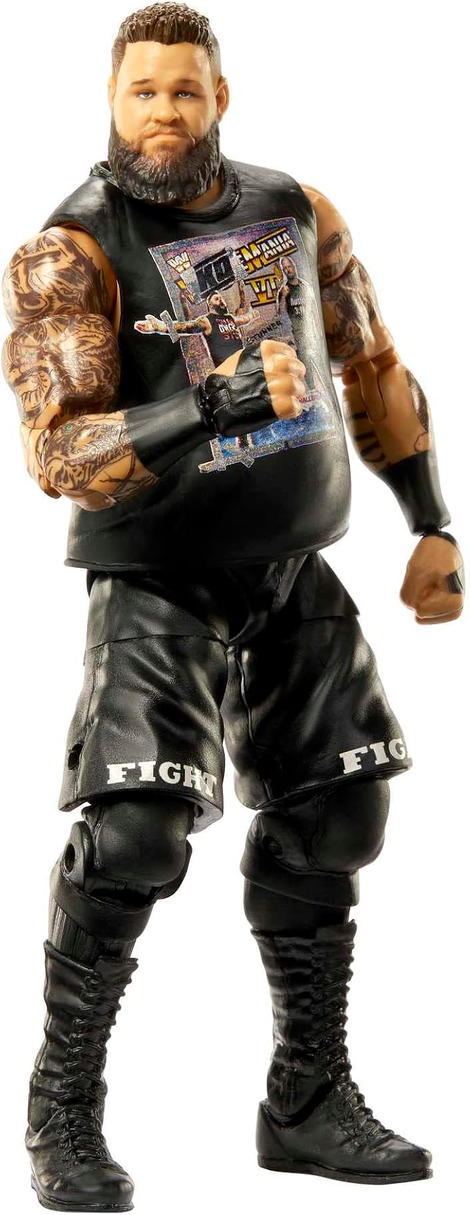 Mattel WWE Kevin Owens Elite Collection Action Figure, Deluxe Articulation & Life-like Detail with Iconic Accessories, 6-inch - Figurio