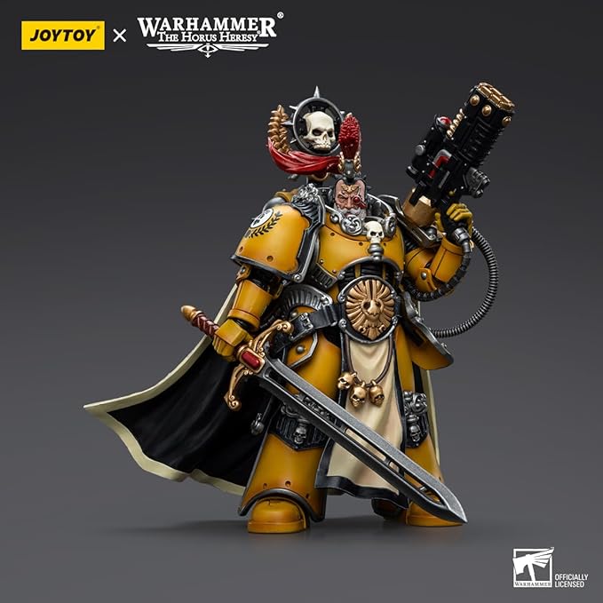 JOYTOY 1/18 Action Figure Warhammer 40,000 Imperial Fists Legion Praetor with Power Sword 4.9inch Movable Model Collectible Figurine - Figurio