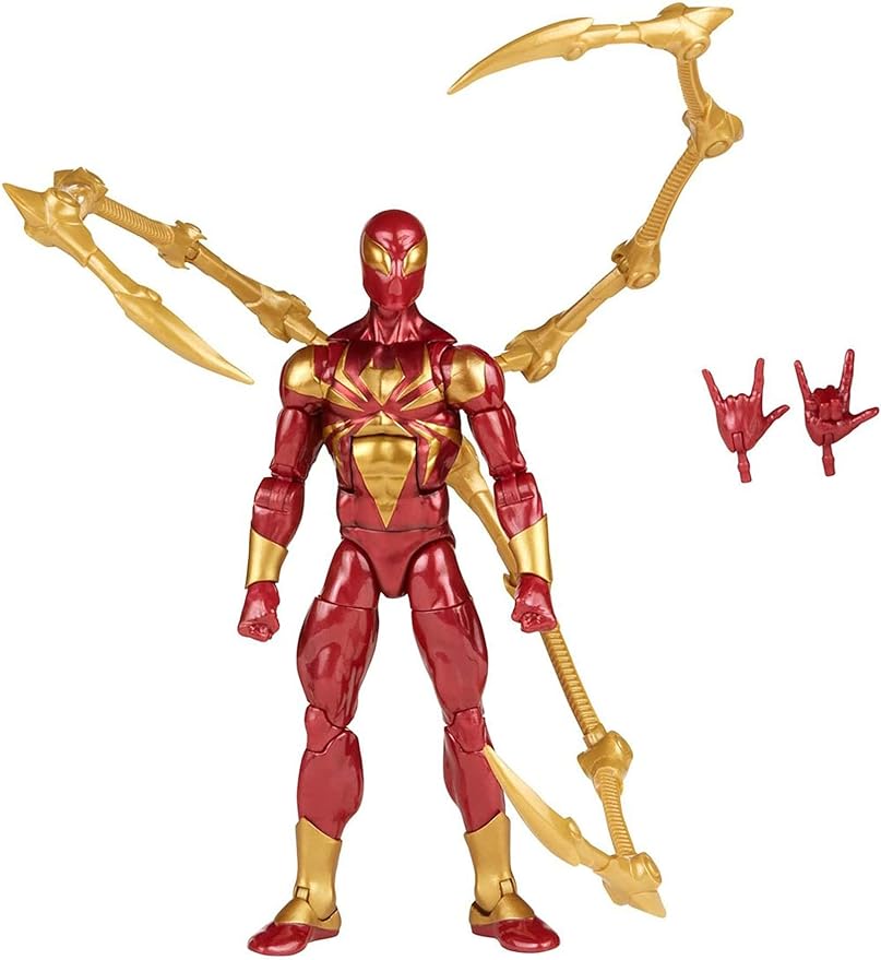 Spider-Man Marvel Legends Series 6-inch Iron Spider Action Figure Toy, includes 2 Accessories - Figurio