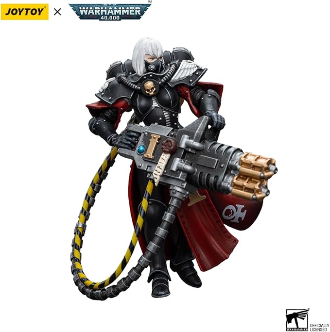 JOYTOY HAPPXYGG Warhammer 40k 1/18 4.7-inch Adepta Sororitas Retributor with Heavy Flamer action figure model toy series - Figurio