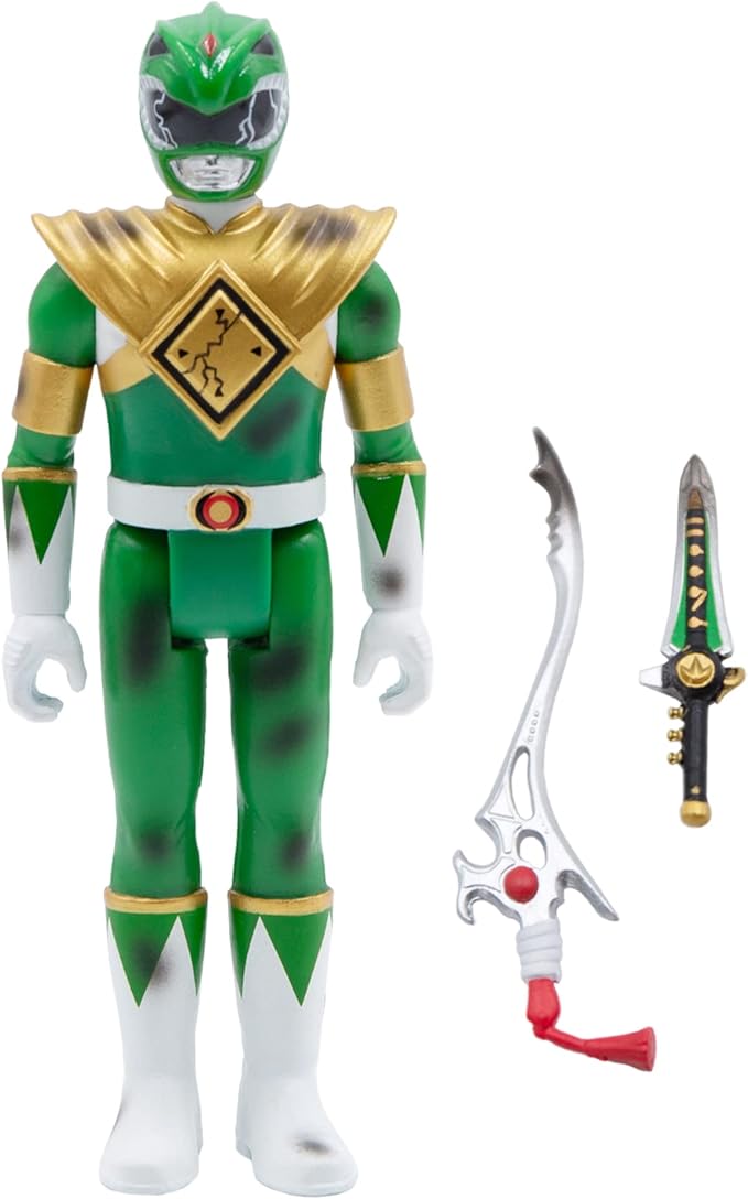 Mighty Morphin' Power Rangers Reaction Figure - Green Ranger (Battle Damaged) - Figurio