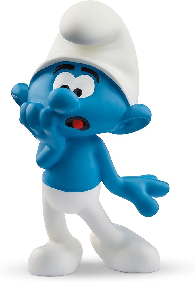 Schleich Smurfs, Collectible Retro Toys and Figurines for All Ages, Scaredy Smurf Figure - Figurio