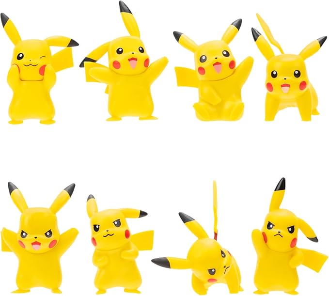 Bandai - Pokémon - 8 Battle Figures - Pack of 8 Pikachu Figures - JW2604 - Figurio