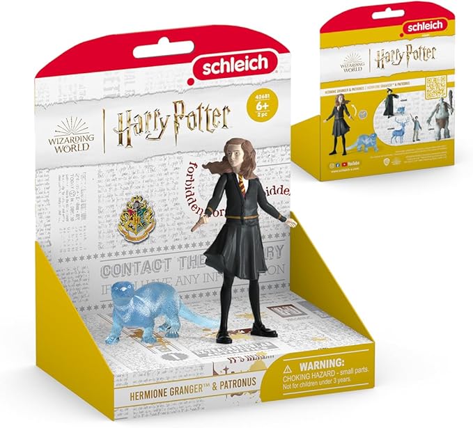 Schleich Wizarding World of Harry Potter 2-Piece Collectible Set with Hermoine and Hermoine's Otter Patronus Figurines - Figurio