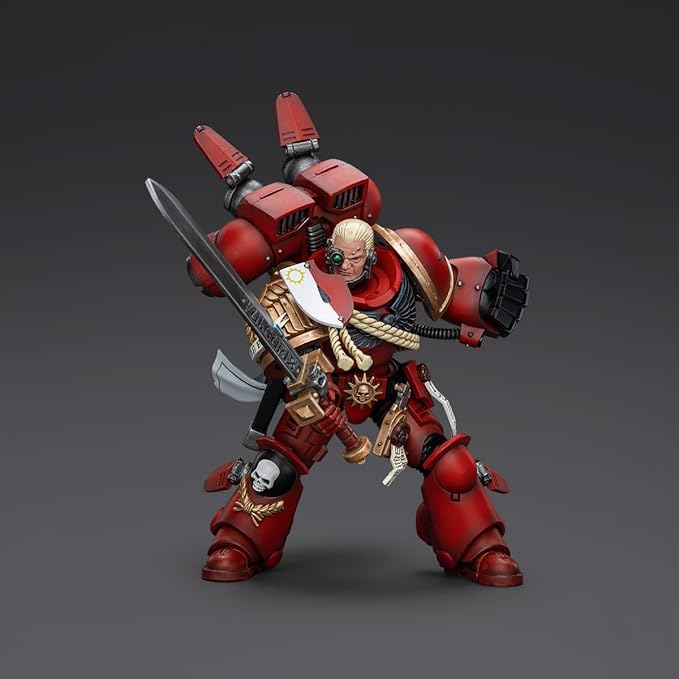 JOYTOY1/18 Action Figure Warhammer 40,000 Blood Angels Captain with Jump Pack Collection Model Birthday Gift - Figurio