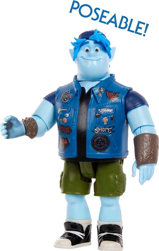 Mattel Disney and Pixar Onward Barley Lightfoot Action Figure, Posable Character in Signature Look, Collectible Toy, 7 inch - Figurio