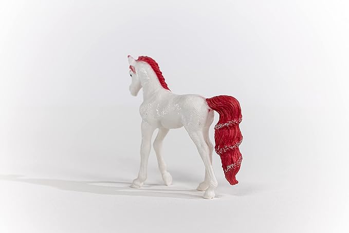 Schleich bayala, Collectible Unicorn Toy Figure for Girls and Boys, Candy Cane Unicorn Figurine (Dessert Series), Ages 5+, 6.3 inch - Figurio