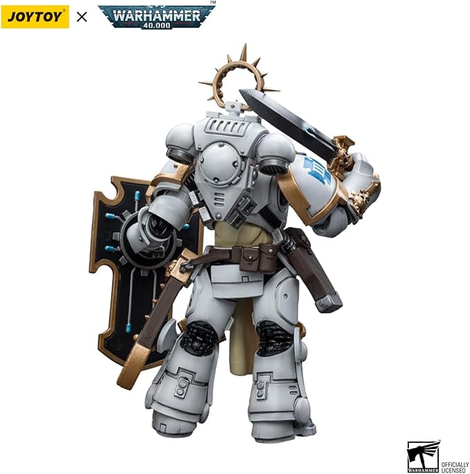 JOYTOY HAPPXYGG Warhammer 40k 1/18 4.7-inch White Consuls Bladeguard Veteran action figure model toy series - Figurio