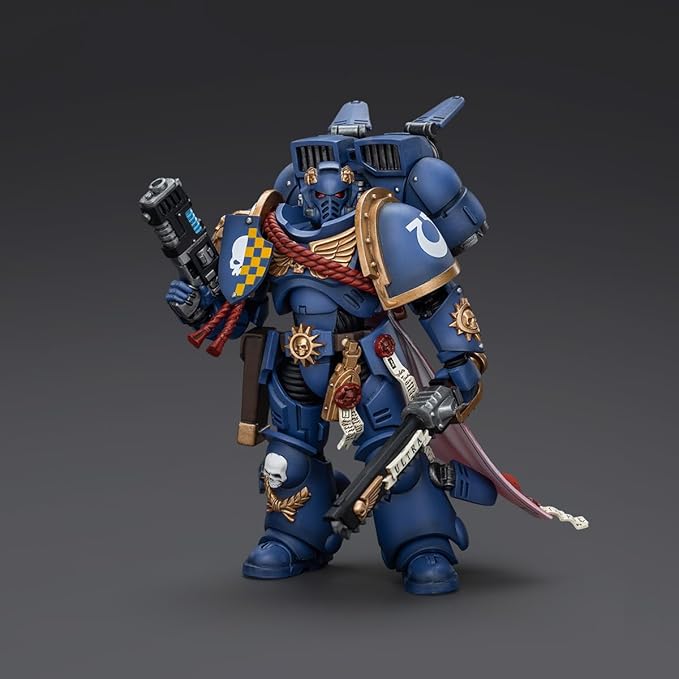 JOYTOY Warhammer 40,000 1/18 Action Figure Ultramarines Captain with Jump Pack Collection Model Birthday Gifts - Figurio