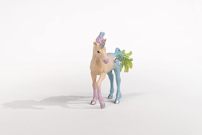 Schleich bayala, Unicorn Toys for Girls and Boys, Marshmallow Unicorn Foal with Gems, Pink, Ages 5+ - Figurio