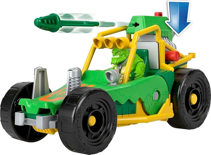 Fisher-Price Imaginext DC Super Friends Toy Killer Croc Figure & Buggy Car with Projectile Launcher for Pretend Play Kids Ages 3+ Years - Figurio