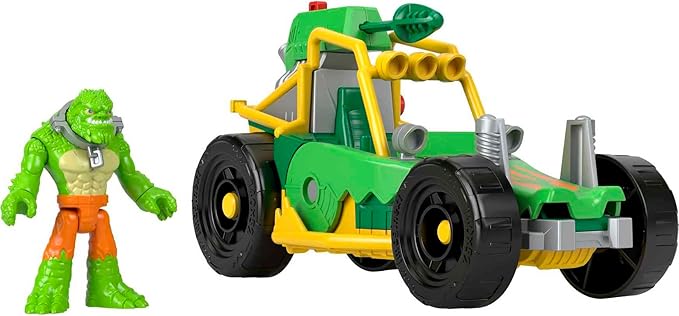 Fisher-Price Imaginext DC Super Friends Toy Killer Croc Figure & Buggy Car with Projectile Launcher for Pretend Play Kids Ages 3+ Years - Figurio