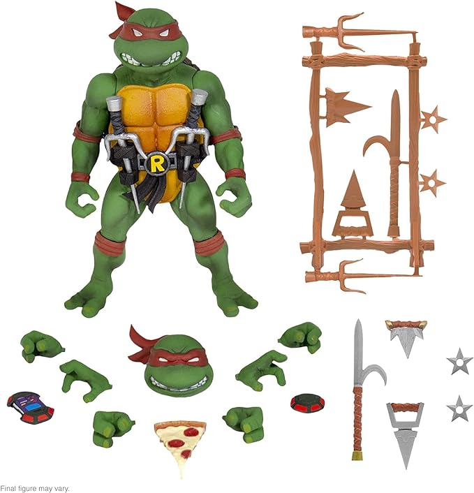 Super7 Teenage Mutant Ninja Turtles Bundle - Michelangelo, Donatello, Leonardo, and Raphael ULTIMATES! 7 in Scale Action Figure - Figurio