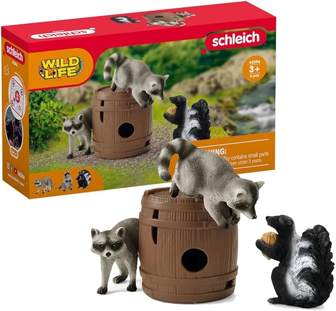 Schleich Wild Life, 5-Piece Playset, Animal Toys for Boys and Girls 3-8 Years Old, Nutty Mischief, Ages 3+ - Figurio